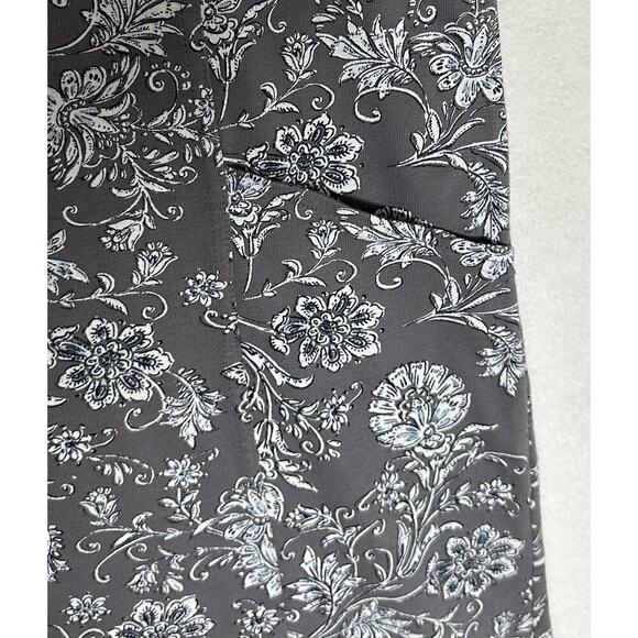 J.Jill Pure Jill Easy Knit Two Pocket Dress Size XS Gray Floral Cotton Pockets - Picture 4 of 10